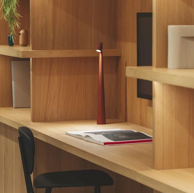 Aluminum LED Table Lamp — Battery Powered, Modern Design