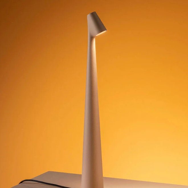 Aluminum LED Table Lamp — Battery Powered, Modern Design
