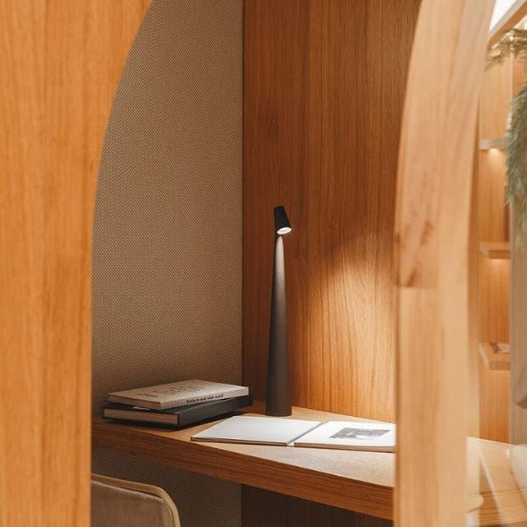 Aluminum LED Table Lamp — Battery Powered, Modern Design