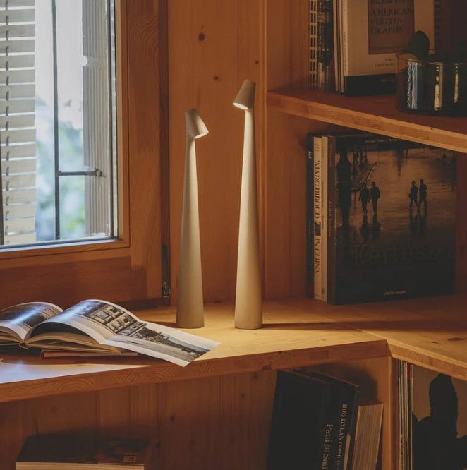 Aluminum LED Table Lamp — Battery Powered, Modern Design
