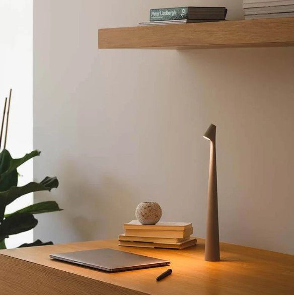 Aluminum LED Table Lamp — Battery Powered, Modern Design