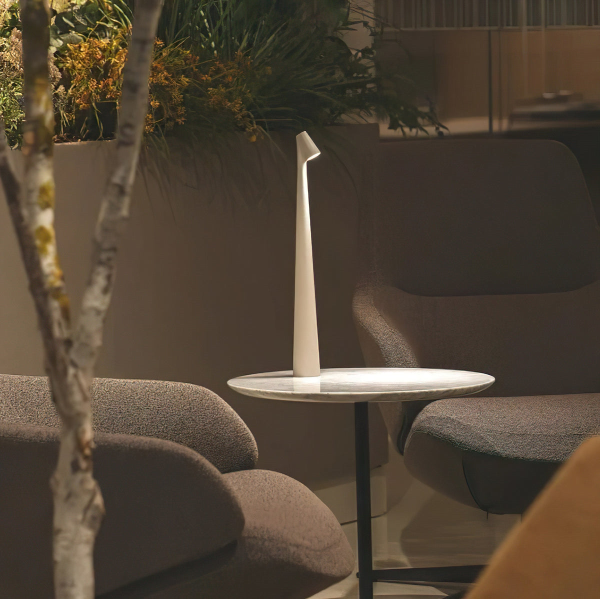 Aluminum LED Table Lamp — Battery Powered, Modern Design