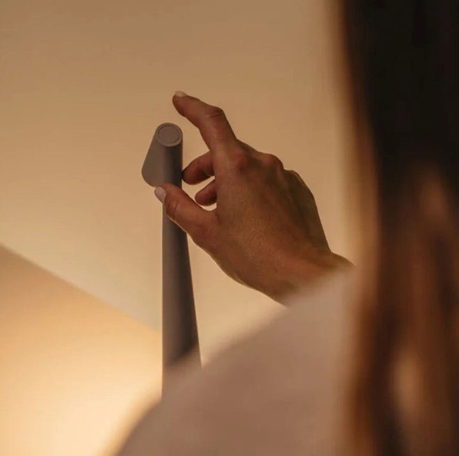 Aluminum LED Table Lamp — Battery Powered, Modern Design