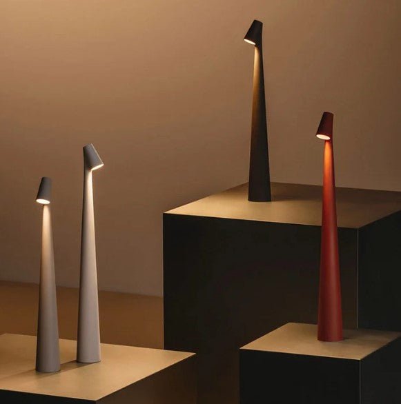 Aluminum LED Table Lamp — Battery Powered, Modern Design