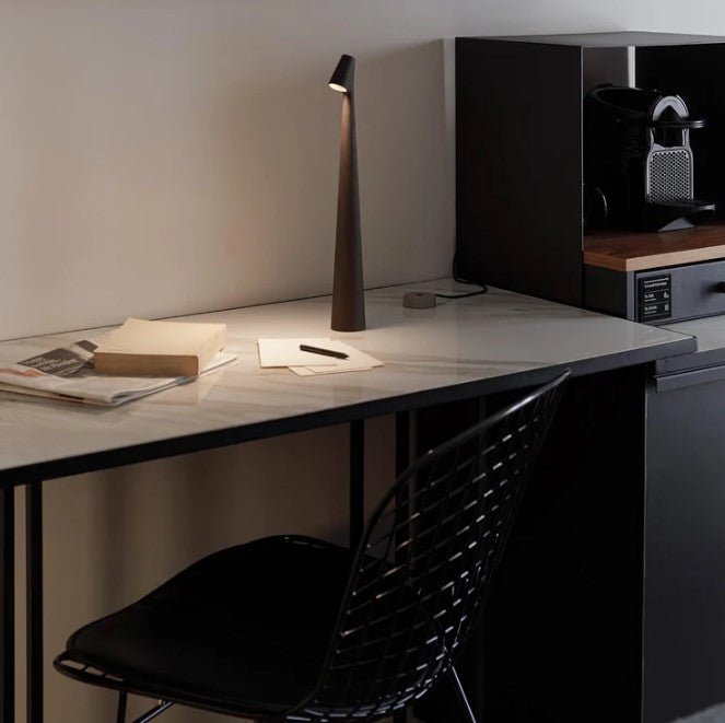 Aluminum LED Table Lamp — Battery Powered, Modern Design