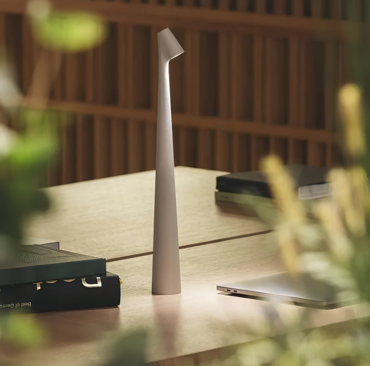 Aluminum LED Table Lamp — Battery Powered, Modern Design