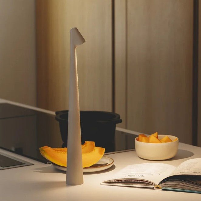 Aluminum LED Table Lamp — Battery Powered, Modern Design