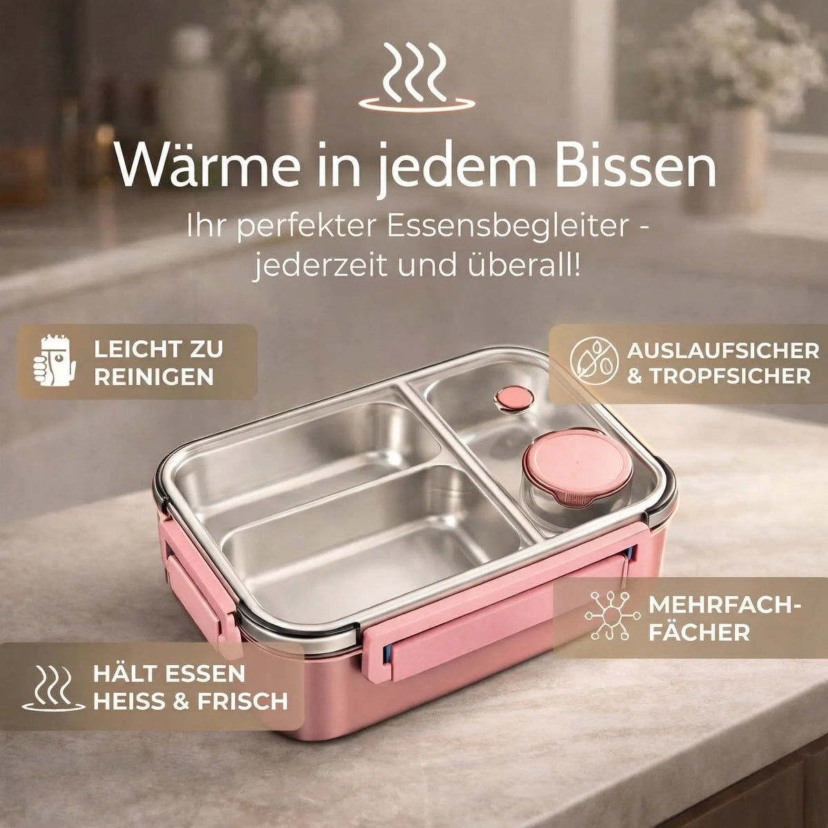 Stainless Steel Compartment Lunch Box - Esilora