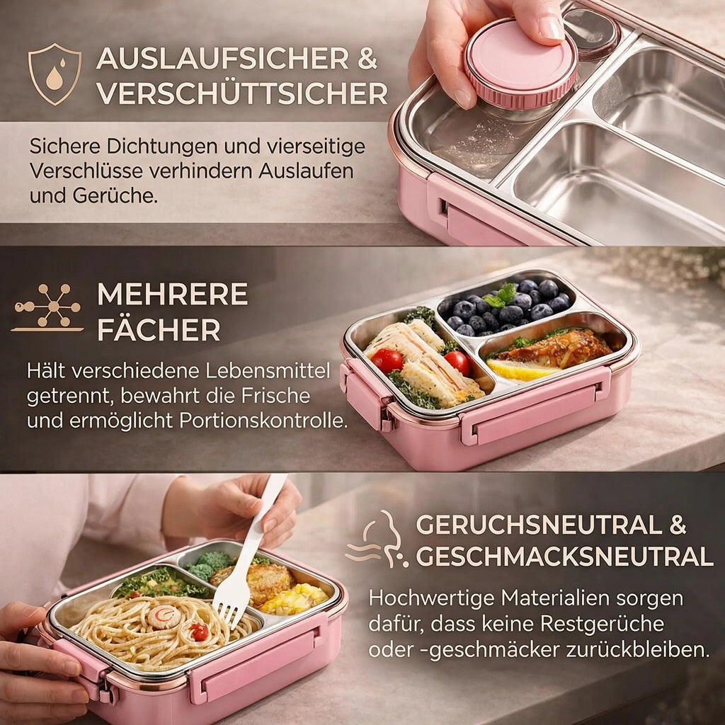 Stainless Steel Compartment Lunch Box - Esilora