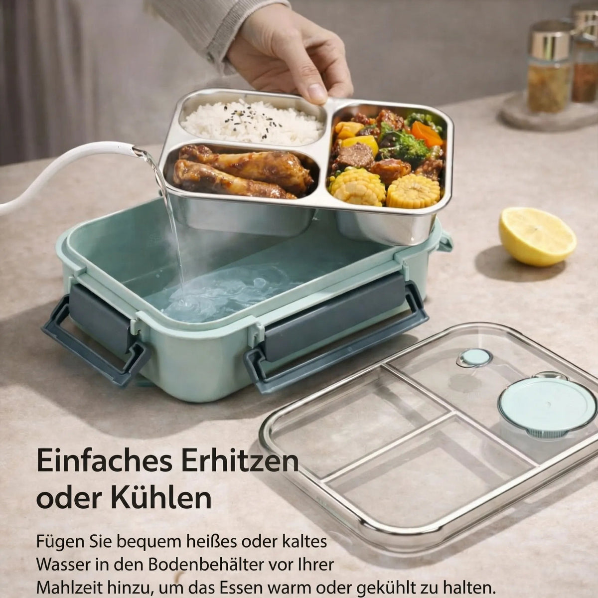 Stainless Steel Compartment Lunch Box - Esilora