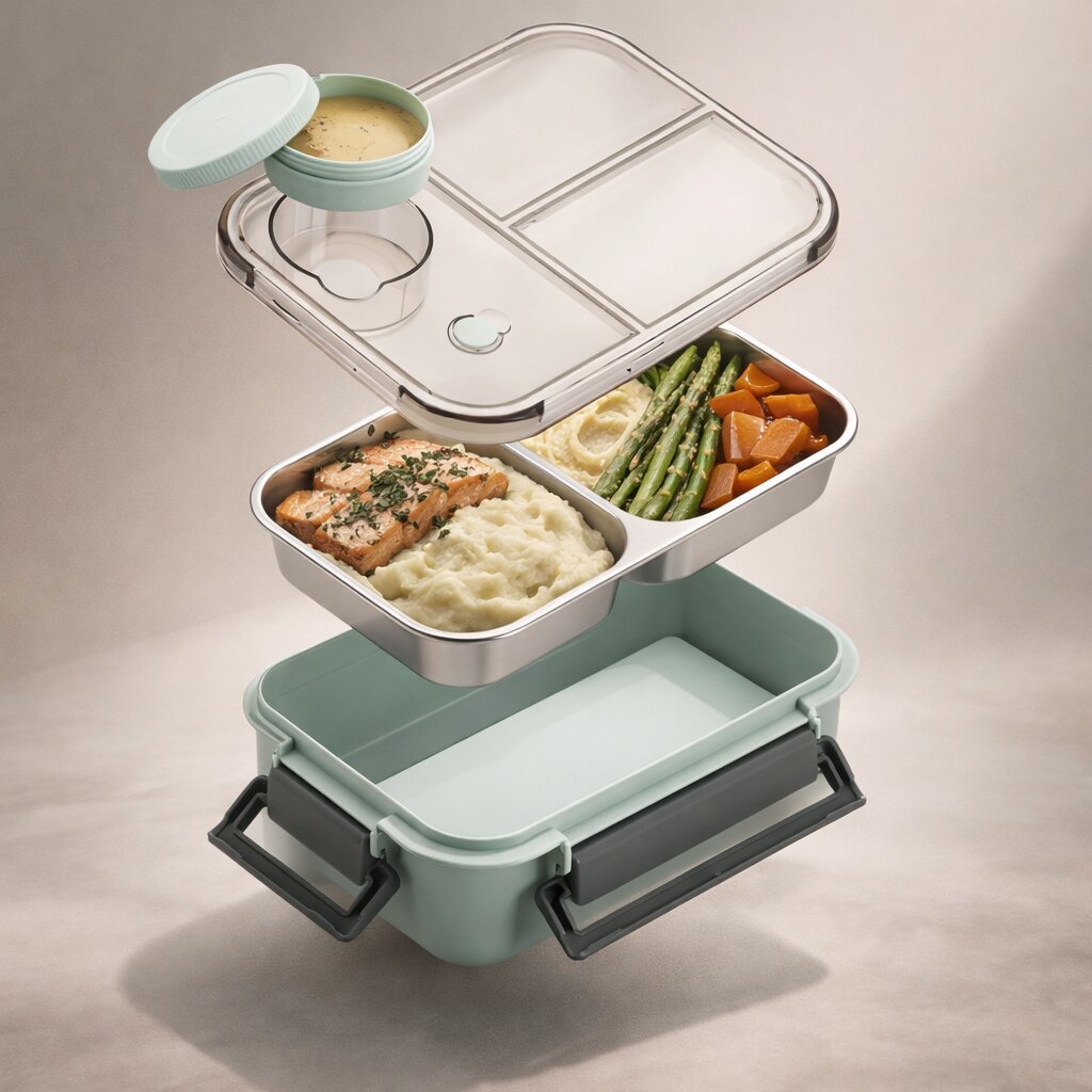 Stainless Steel Compartment Lunch Box - Esilora