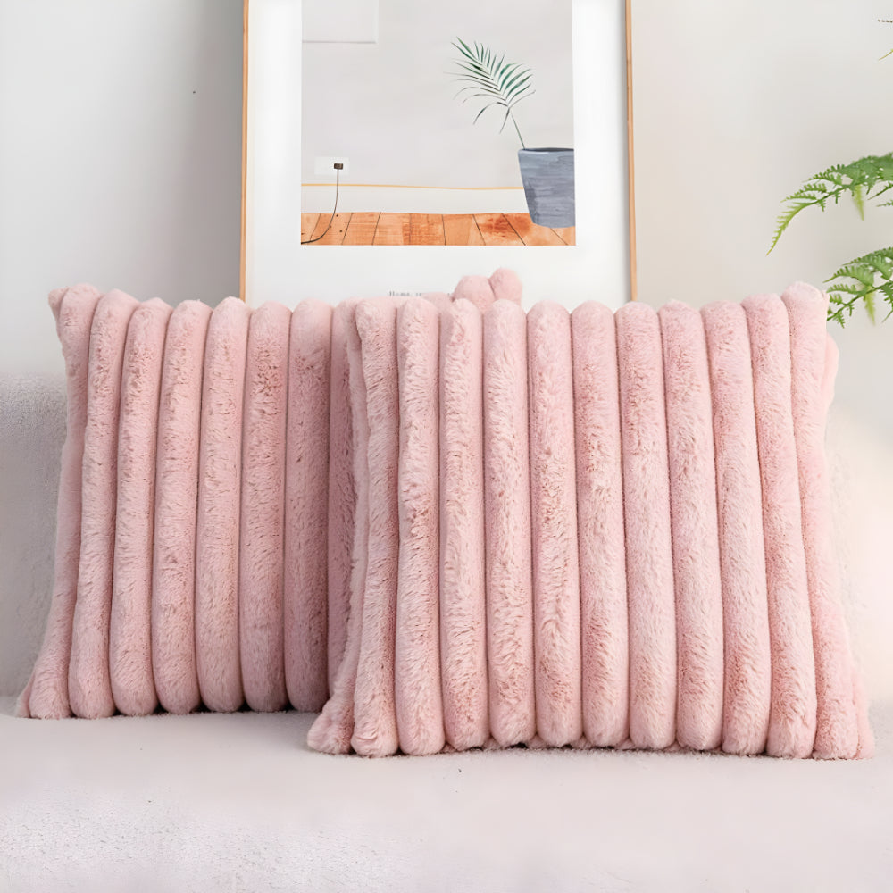 Modern dekorativ plyschkudde till soffa — 45 x 45 cm