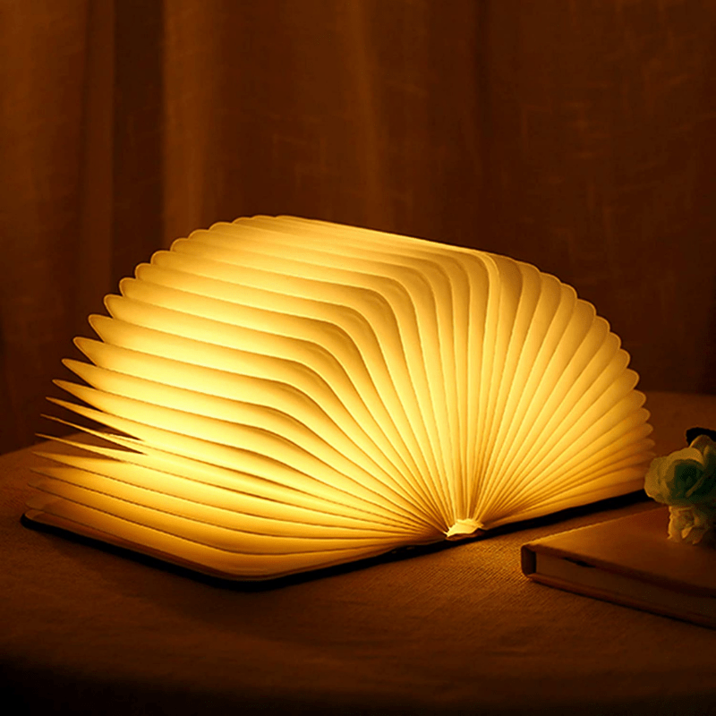 Foldable Wooden LED Book Light