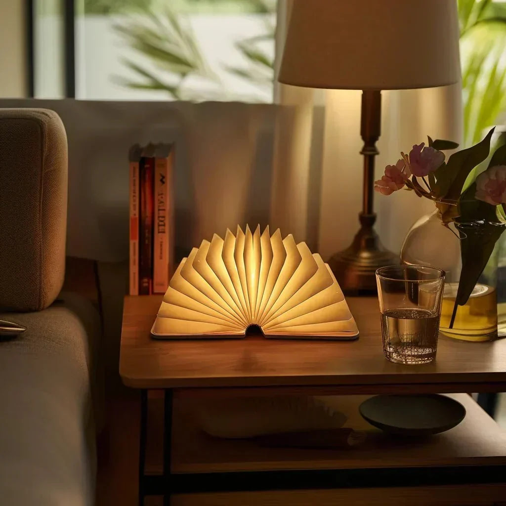 Foldable Wooden LED Book Light