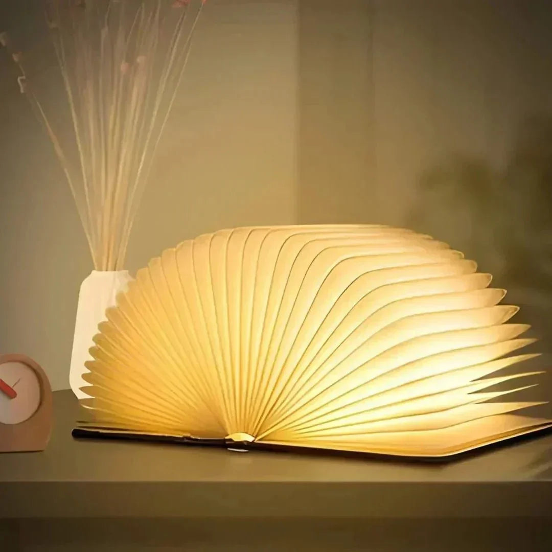 Foldable Wooden LED Book Light