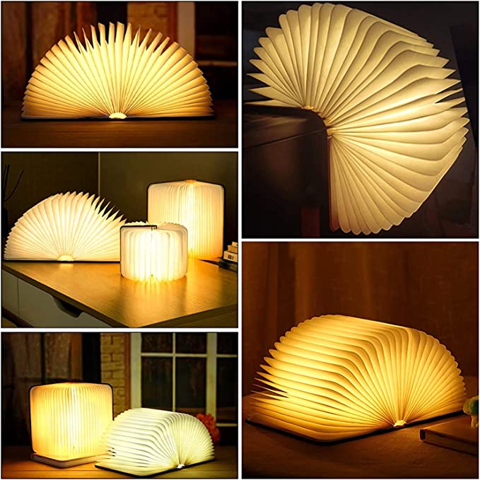 Foldable Wooden LED Book Light