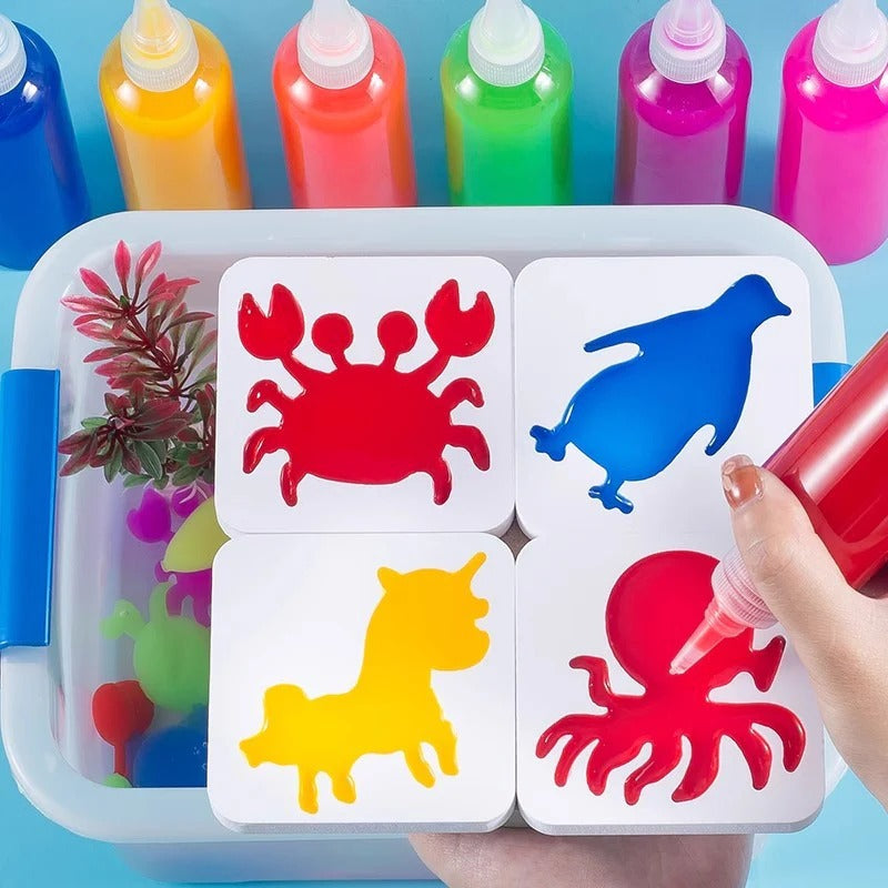 Kit interactiv de creație artistică cu apă pentru copii