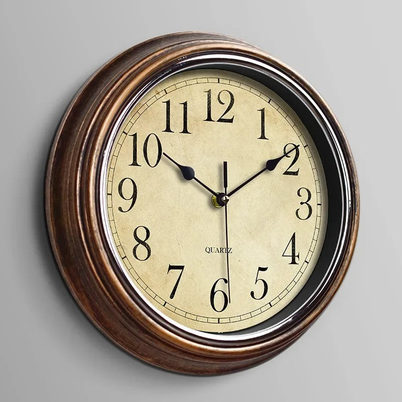 Zeitlose Eleganz: Geräuschlose Wanduhr aus Holz – Klassisches Design – Esilora