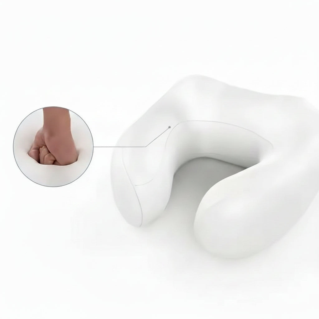 U-format nackmassageapparat med värme, vibration och USB-laddning
