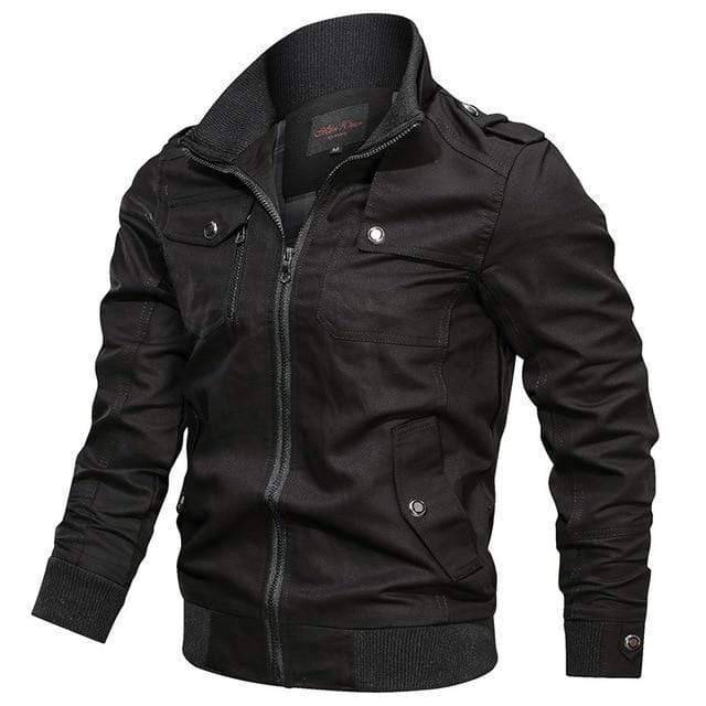 Pilot Style Bomber Jacket for Men with Cargo Pockets - Esilora