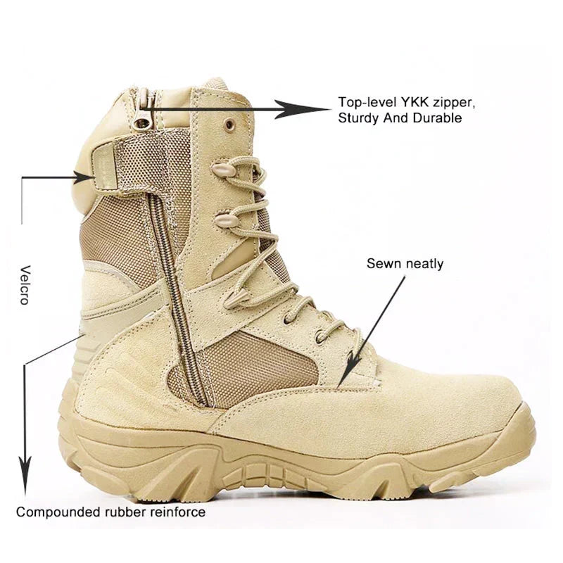 Tactical Combat Boots for Men – Sturdy Footwear for Outdoor Activities - Esilora