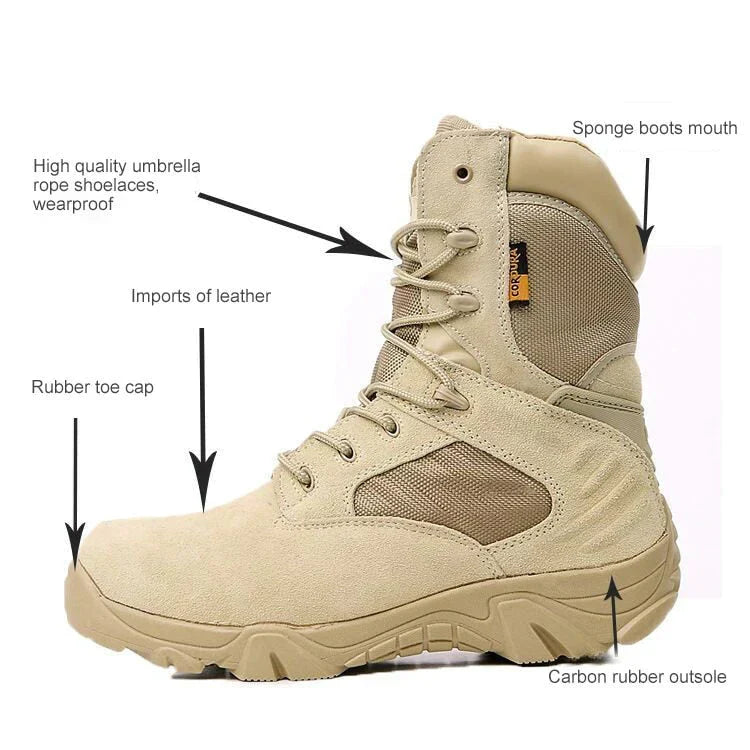 Tactical Combat Boots for Men – Sturdy Footwear for Outdoor Activities - Esilora
