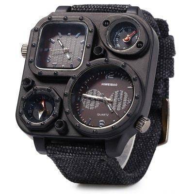 Outdoor Quartz Watch for Men with Dual Movement and Compass - Esilora