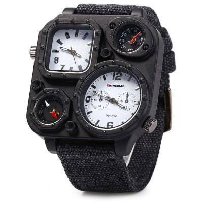 Outdoor Quartz Watch for Men with Dual Movement and Compass - Esilora