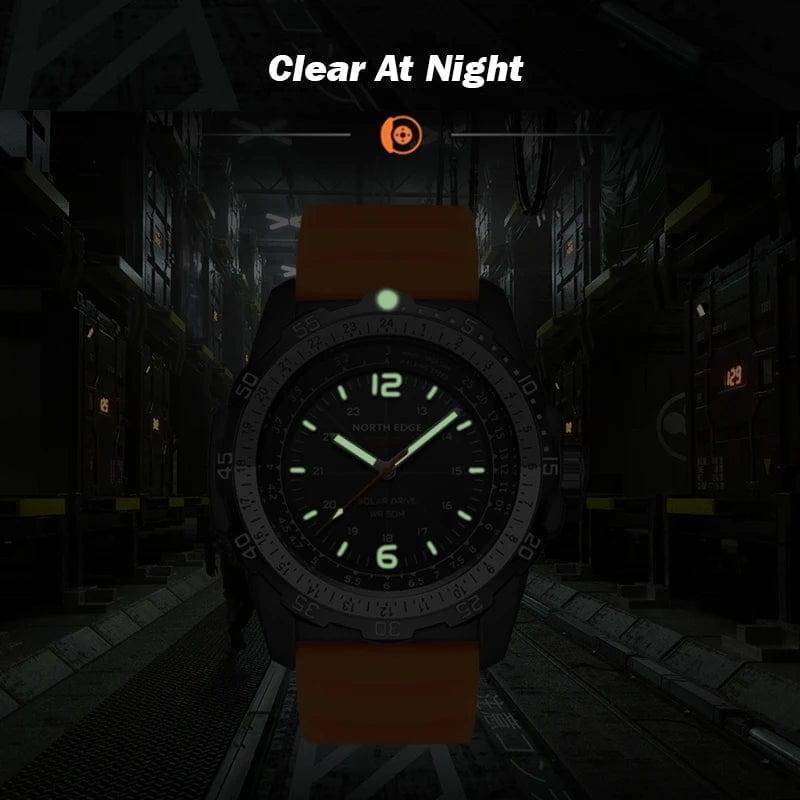 Solar-Powered Sports Watch for Men - Waterproof Design - Esilora