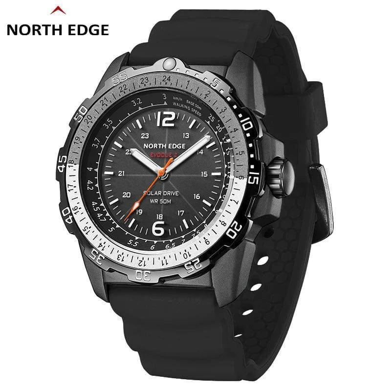 Solar-Powered Sports Watch for Men - Waterproof Design - Esilora