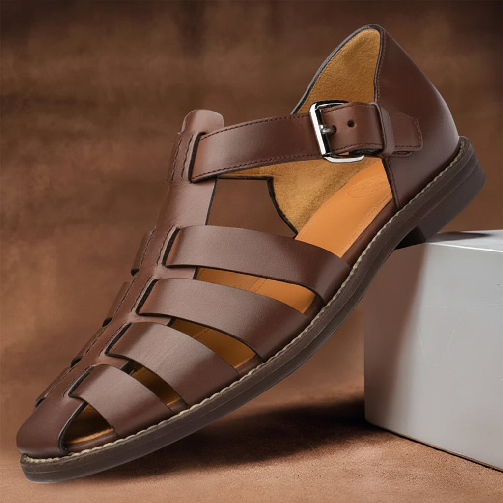 Sandalias casuales abiertas para hombre – parte superior transpirable y plantilla moldeada