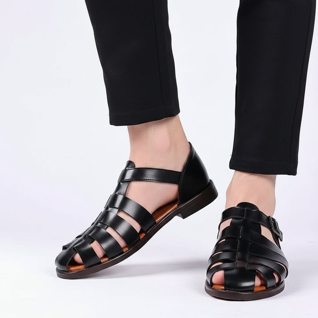 Sandalias casuales abiertas para hombre – parte superior transpirable y plantilla moldeada