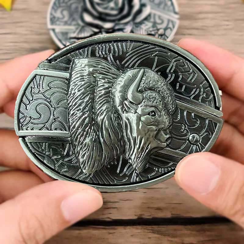 TerraForge Metal Oval Cowboys Belt Buckle Accessory