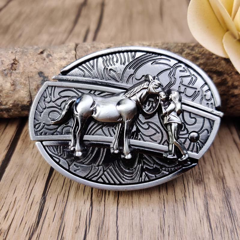 TerraForge Metal Oval Cowboys Belt Buckle Accessory