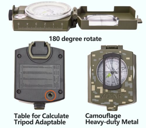 Outdoor Navigation Lensatic Compass – Military-Grade Sighting Tool - Esilora