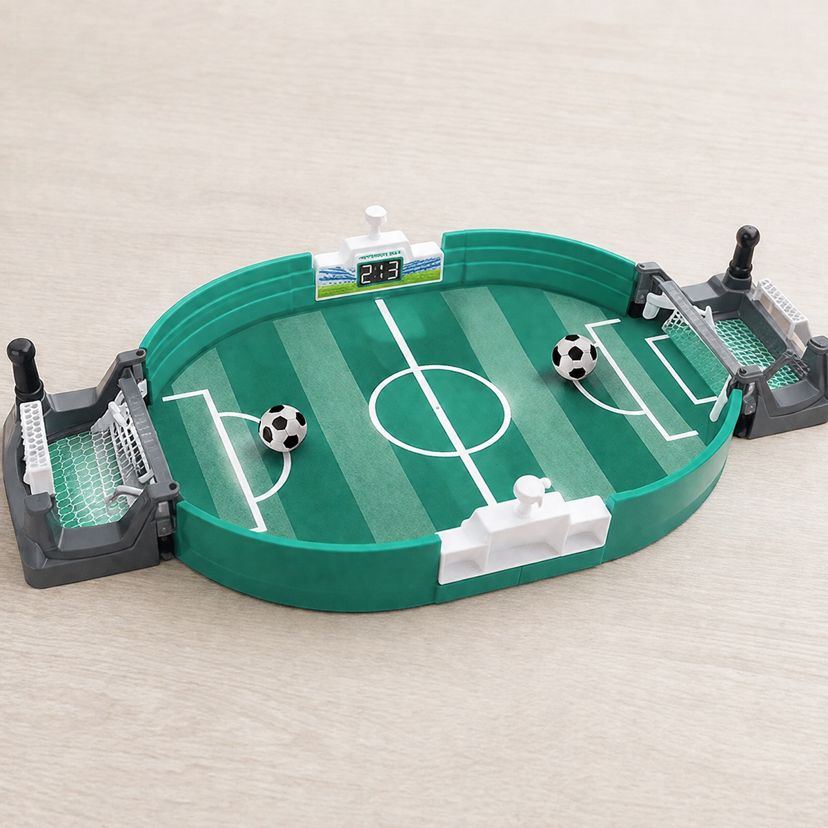 Mini Table Soccer Game Set — Hand Controls, Fully Enclosed Pitch