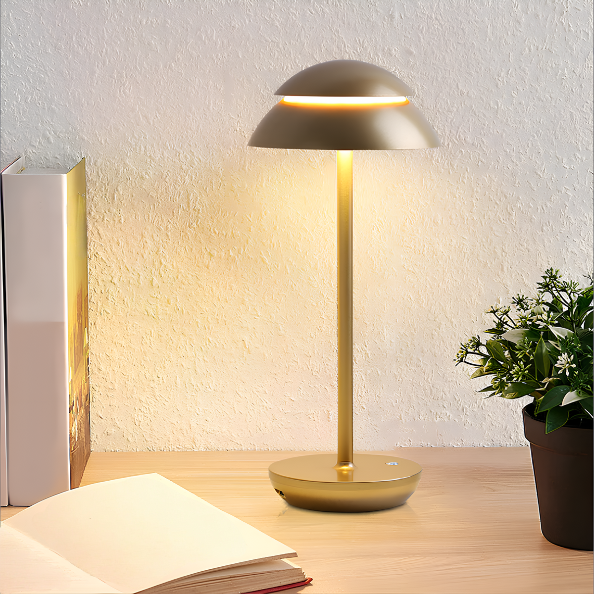 Wireless LED Table Lamp — Modern Metal Frame
