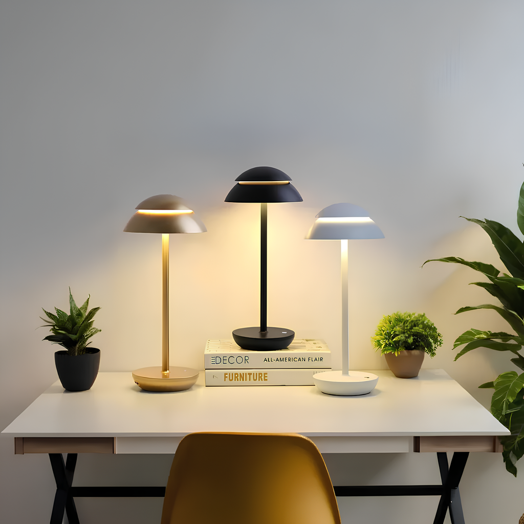 Wireless LED Table Lamp — Modern Metal Frame