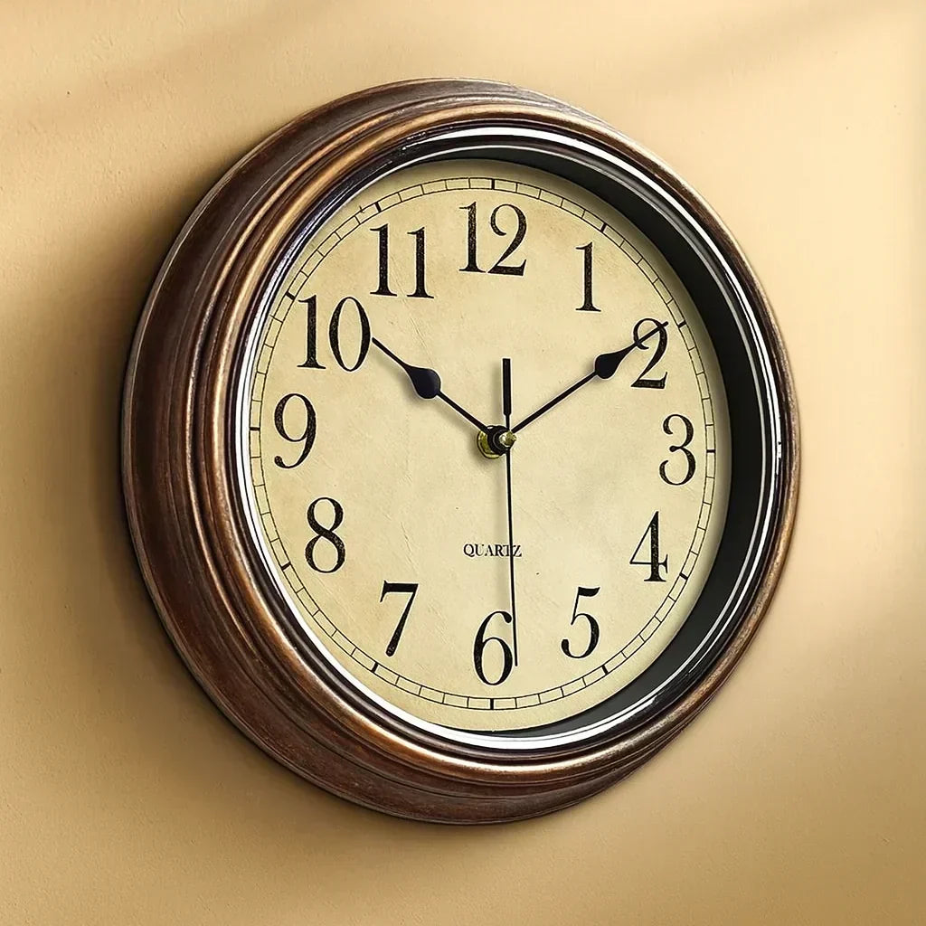 Zeitlose Eleganz: Geräuschlose Wanduhr aus Holz – Klassisches Design – Esilora