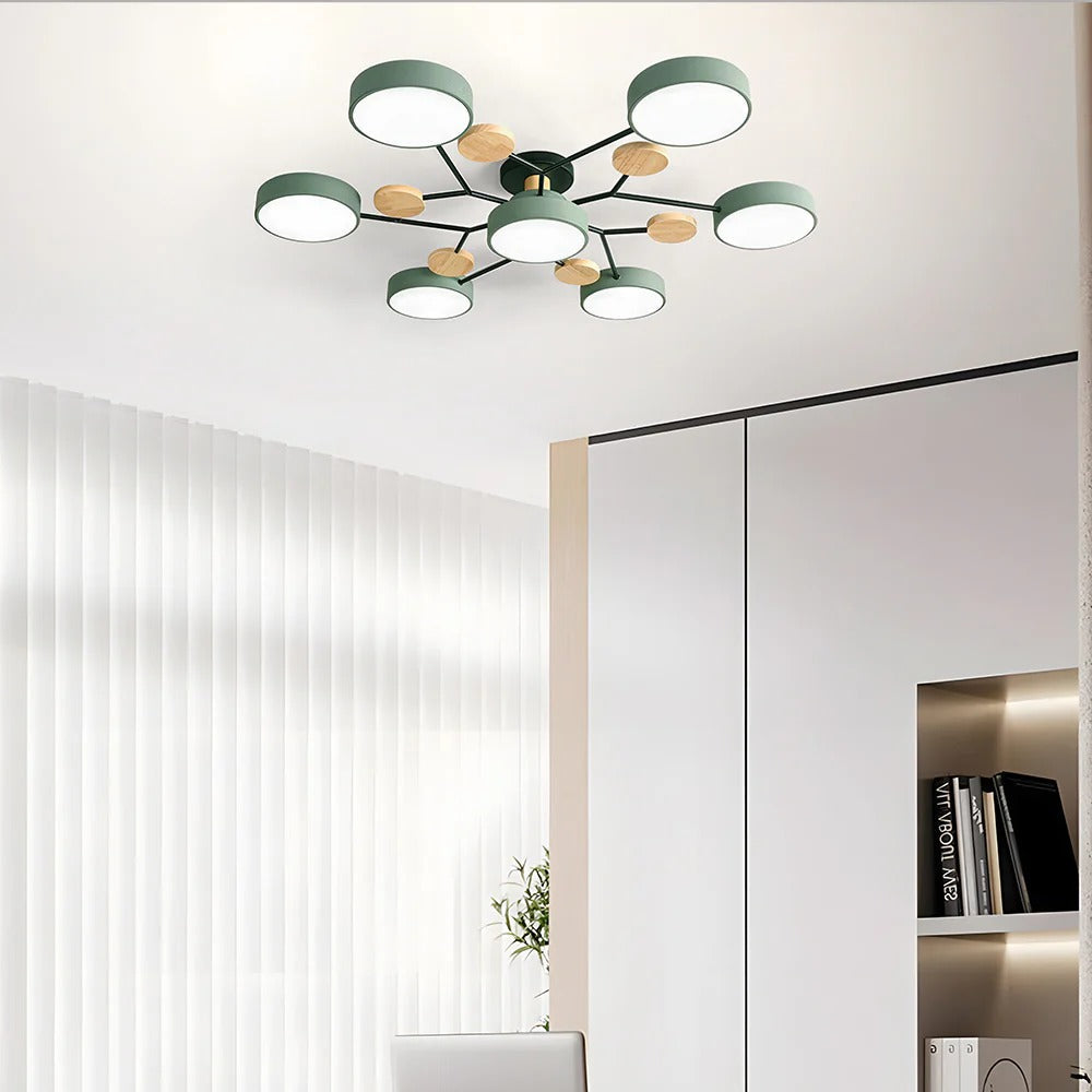 Plafonieră LED rotundă modernă - ramă din fier, difuzor din acril mat