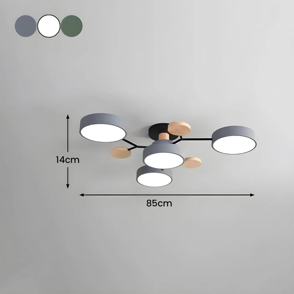 Plafonieră LED rotundă modernă - ramă din fier, difuzor din acril mat