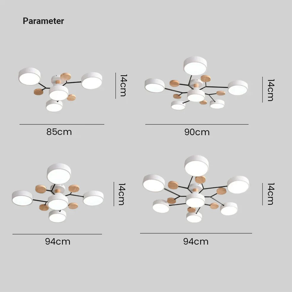 Plafonieră LED rotundă modernă - ramă din fier, difuzor din acril mat