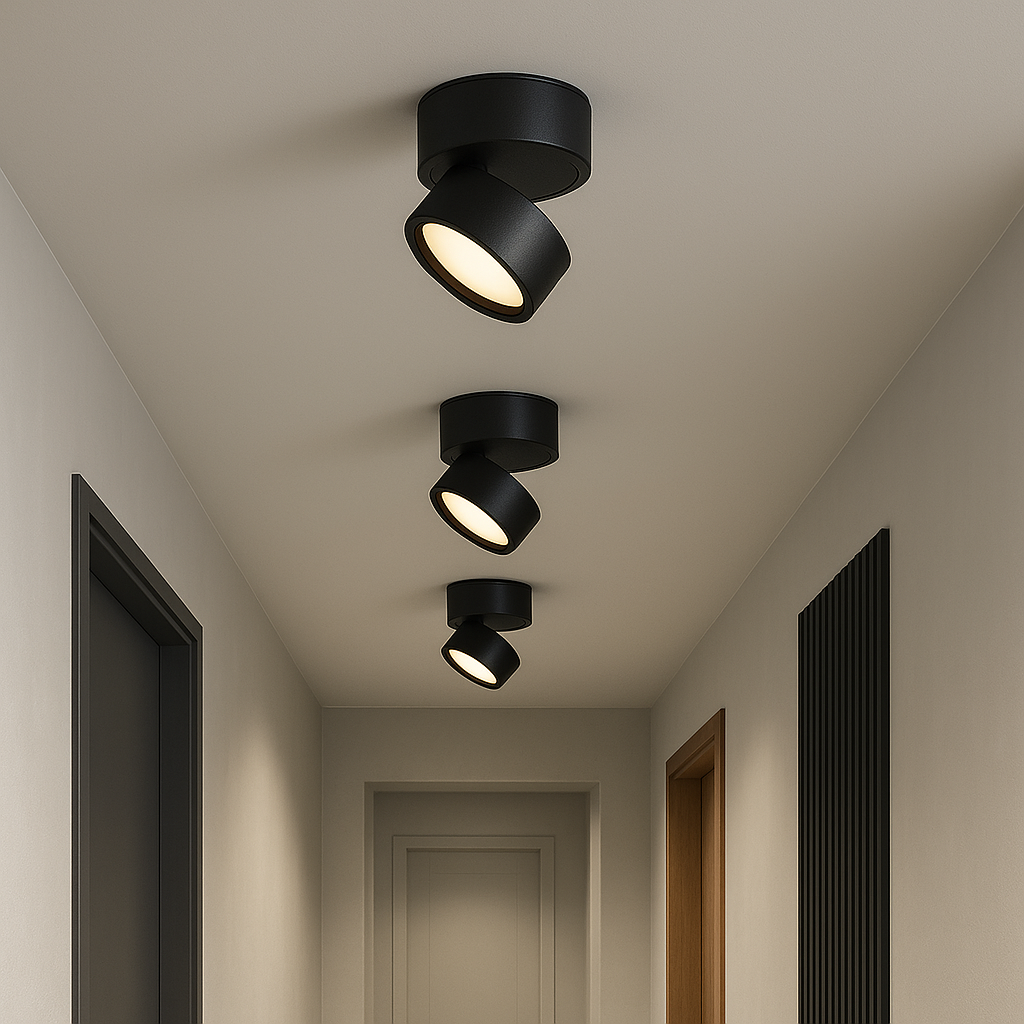 Lampă de tavan LED modernă, rotundă – lumină alb cald 3000K, aluminiu cu profil redus