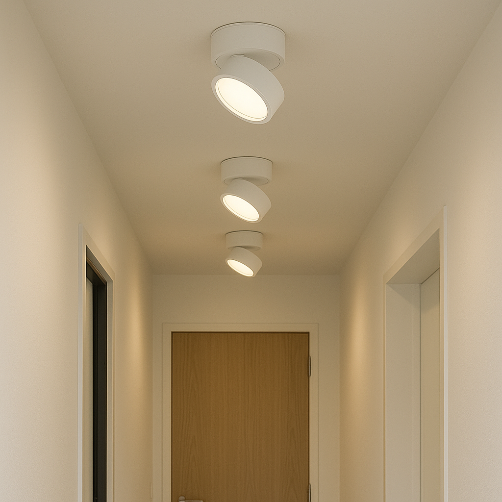 Lampă de tavan LED modernă, rotundă – lumină alb cald 3000K, aluminiu cu profil redus