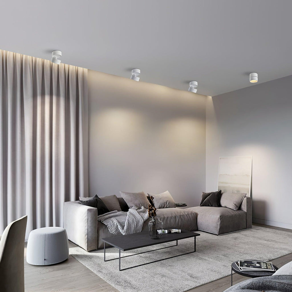 Lampă de tavan LED modernă, rotundă – lumină alb cald 3000K, aluminiu cu profil redus