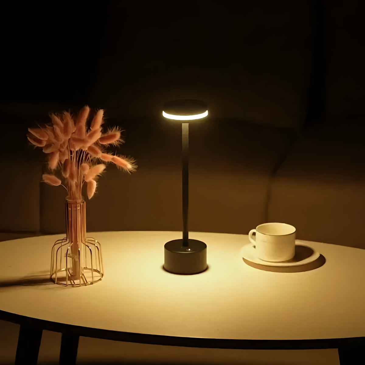 Modern Aluminum LED Table Lamp — Wireless & Dimmable