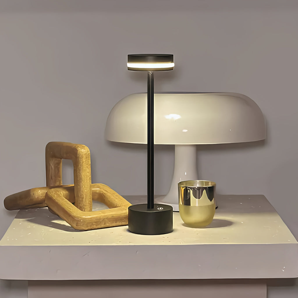 Modern Aluminum LED Table Lamp — Wireless & Dimmable
