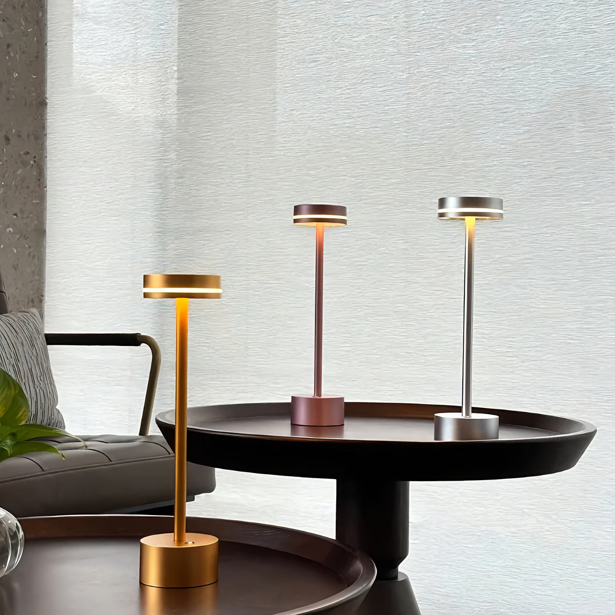 Modern Aluminum LED Table Lamp — Wireless & Dimmable