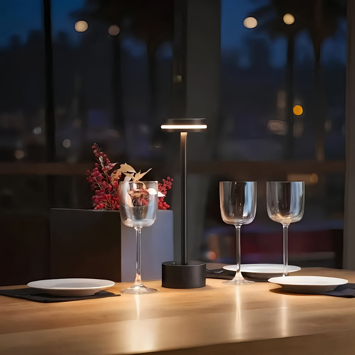 Modern Aluminum LED Table Lamp — Wireless & Dimmable
