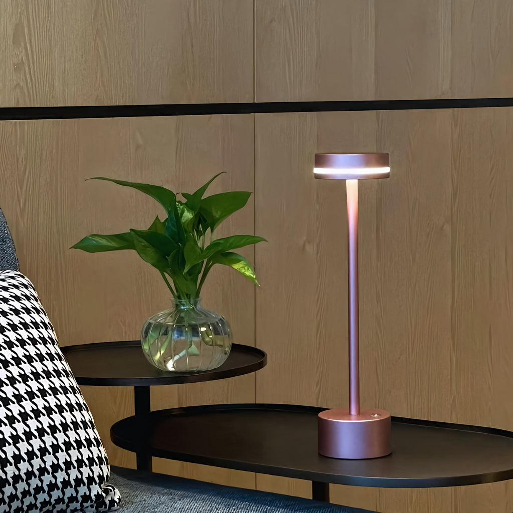 Modern Aluminum LED Table Lamp — Wireless & Dimmable